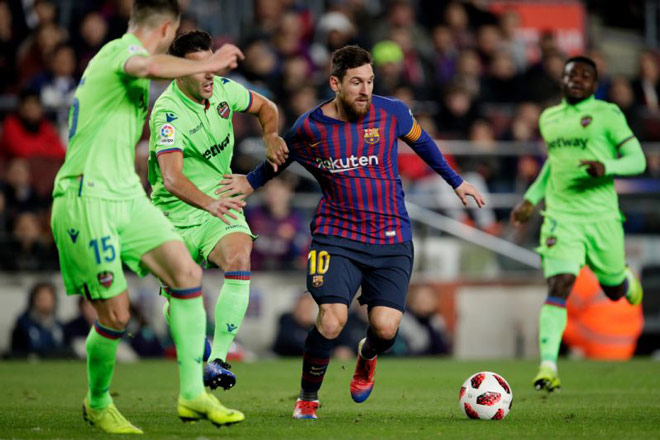 "Hung thần" Messi tại tỏa sáng khi đối đầu với Levante?