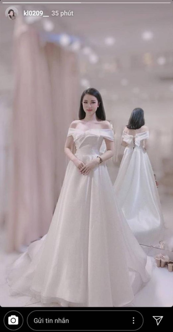"Nữ MC VTV đi siêu thị cùng thủ môn Bùi Tiến Dũng" bất ngờ đăng ảnh mặc váy cưới - 1
