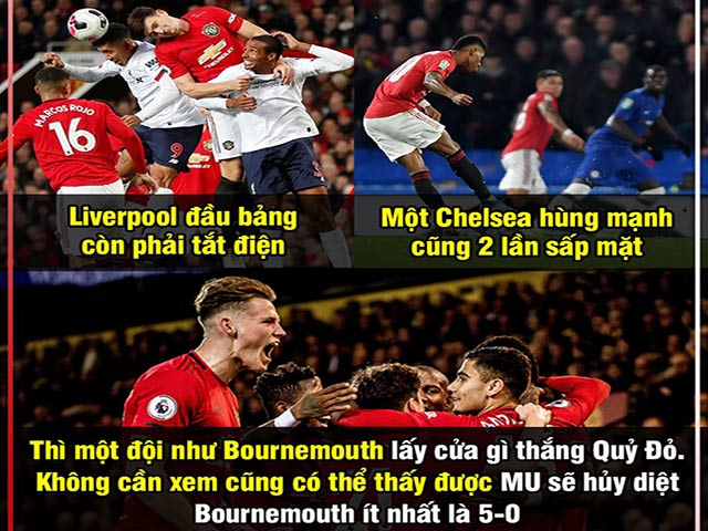 Tranh vui - Fan khí thế chế ảnh Man United sẽ "hủy diệt" Bournemouth