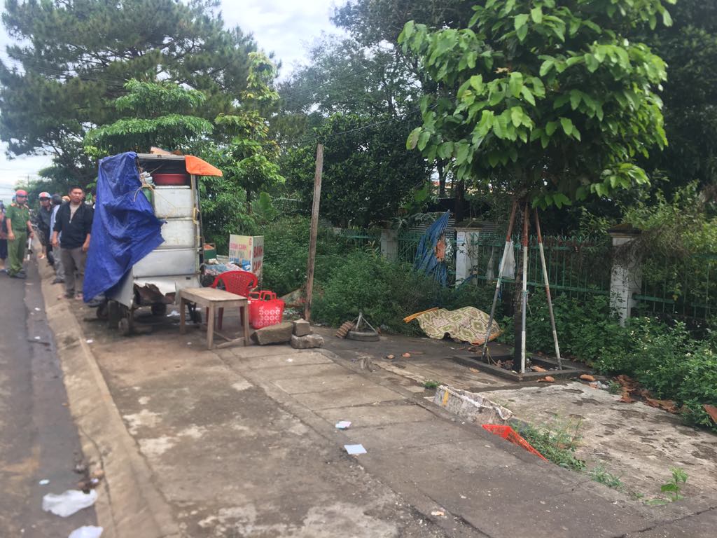 Hiện trường nơi chị Nguyệt bị sát hại