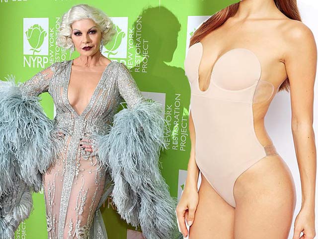 Thời trang - Catherine Zeta-Jones diện váy gây "ảo giác"