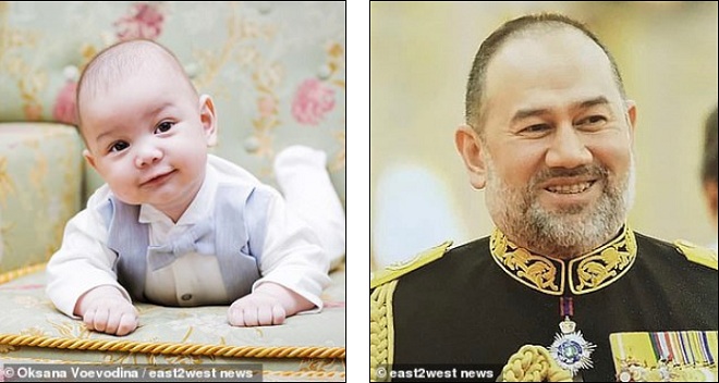 Cựu vương Malaysia nói đứa bé không hề giống ông.