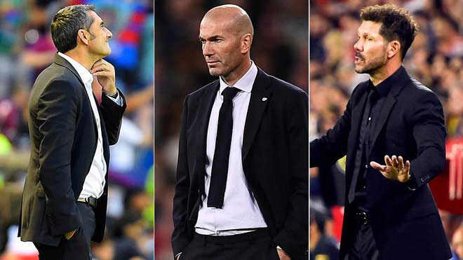 Valverde, Zidane và Simeone đều đang cáu với phong độ của đội nhà