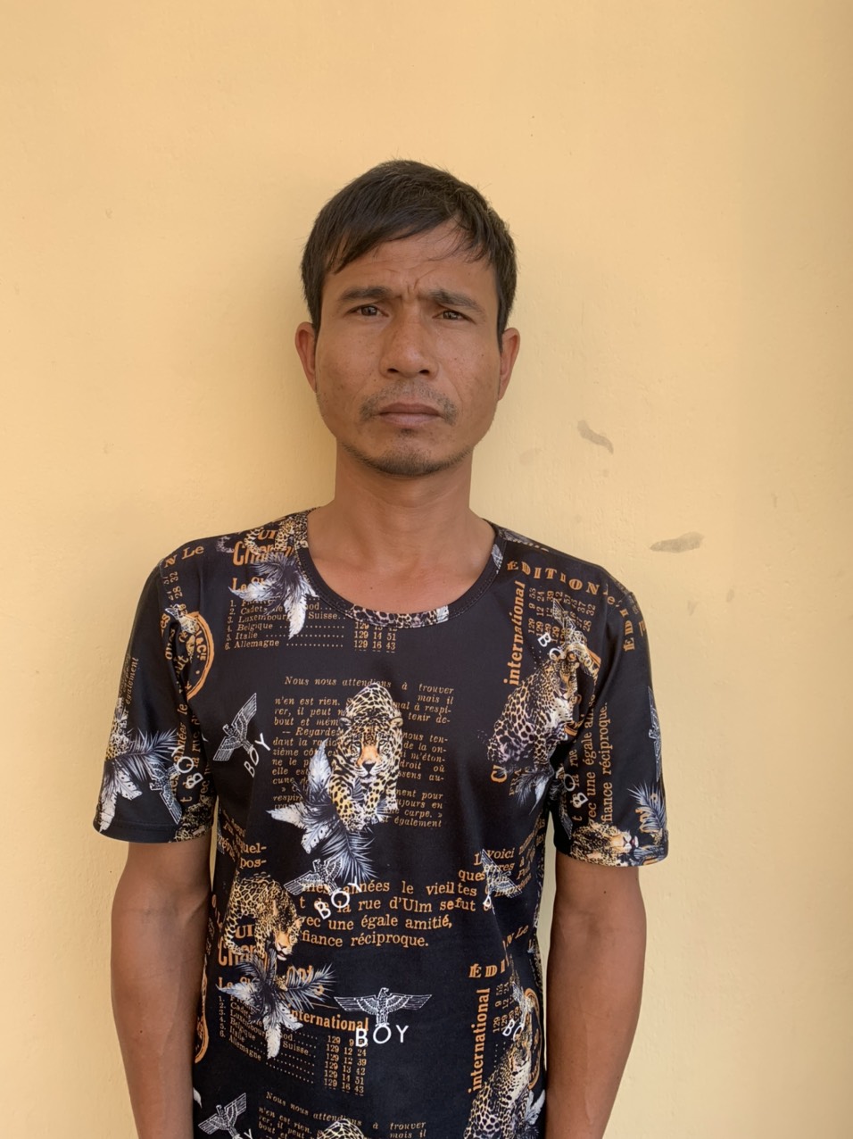 Nguyễn Văn Kiên tại cơ quan công an.