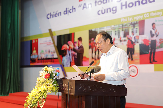 Ông Nguyễn Trọng Thái - Phó Chủ tịch Ủy ban ATGT Quốc gia phát biểu