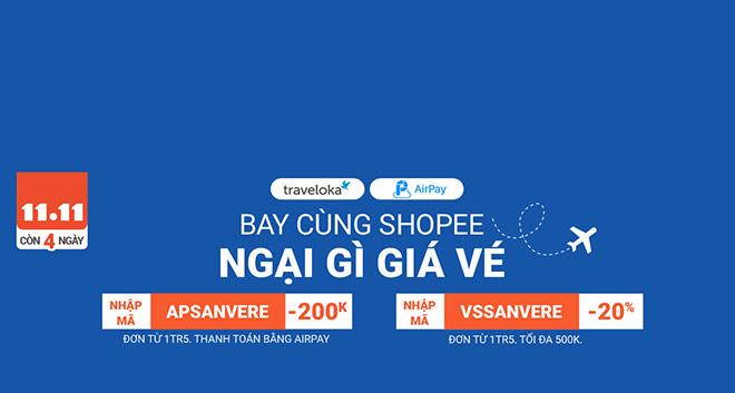 Giảm đến 500K khi mua vé máy bay cùng loạt ưu đãi đặt phòng khách sạn chỉ có trên Shopee - 1