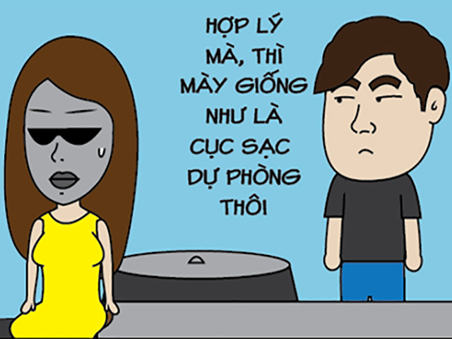 Tranh vui - Vì em chỉ là "cục sạc dự phòng" mà thôi