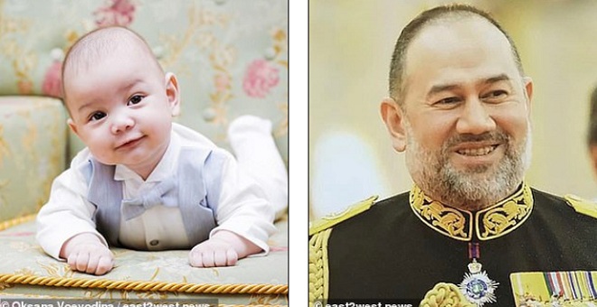 Cựu vương cho rằng bé trai không hề giống mình.