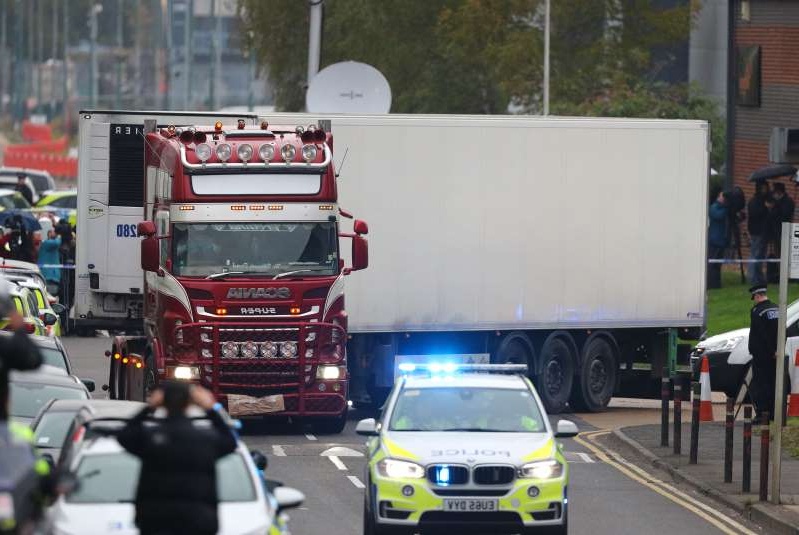 Chiếc xe tải có 39 người Việt Nam thiệt mạng phát hiện hôm 23/10/2019