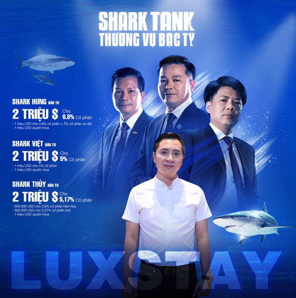 Dự án Luxstay xác lập hàng loạt kỷ lục của Shark Tank mùa 3.