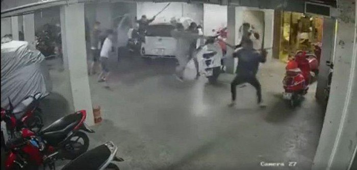 Hiện trường vụ truy sát.