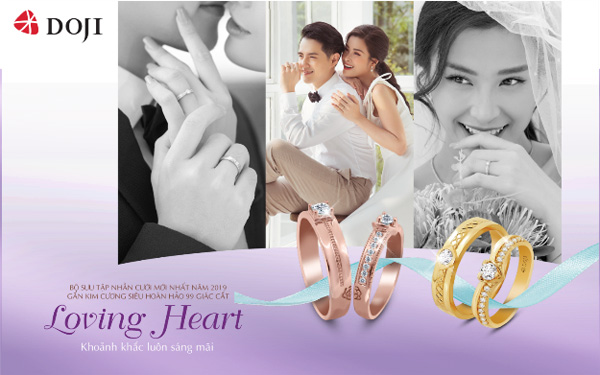 Ngoài ra, các cặp đôi sẽ có cơ hội trở thành chủ nhân đầu tiên của những thiết kế mới nhất nằm trong Bộ sưu tập đặc biệt Loving Heart – Khoảnh khắc luôn sáng mãi được lấy cảm hứng câu chuyện tình yêu tròn một thập kỷ của Đông Nhi – Ông Cao Thắng và được chính cặp đôi cùng lên ý tưởng thiết kế.