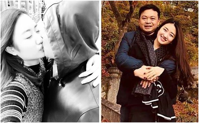 Cô lên xe hoa cùng doanh nhân Doãn Văn Phương. Vị đại gia này sinh năm 1977, từng nắm giữ vị trí Tổng giám đốc Tập đoàn FLC. Trước đó, ông Doãn Văn Phương là cử nhân Luật tại Đại học Luật Hà Nội, thạc sĩ Quản trị kinh doanh tại Mỹ. Ông là một trong những cổ đông sáng lập của Tập đoàn FLC.