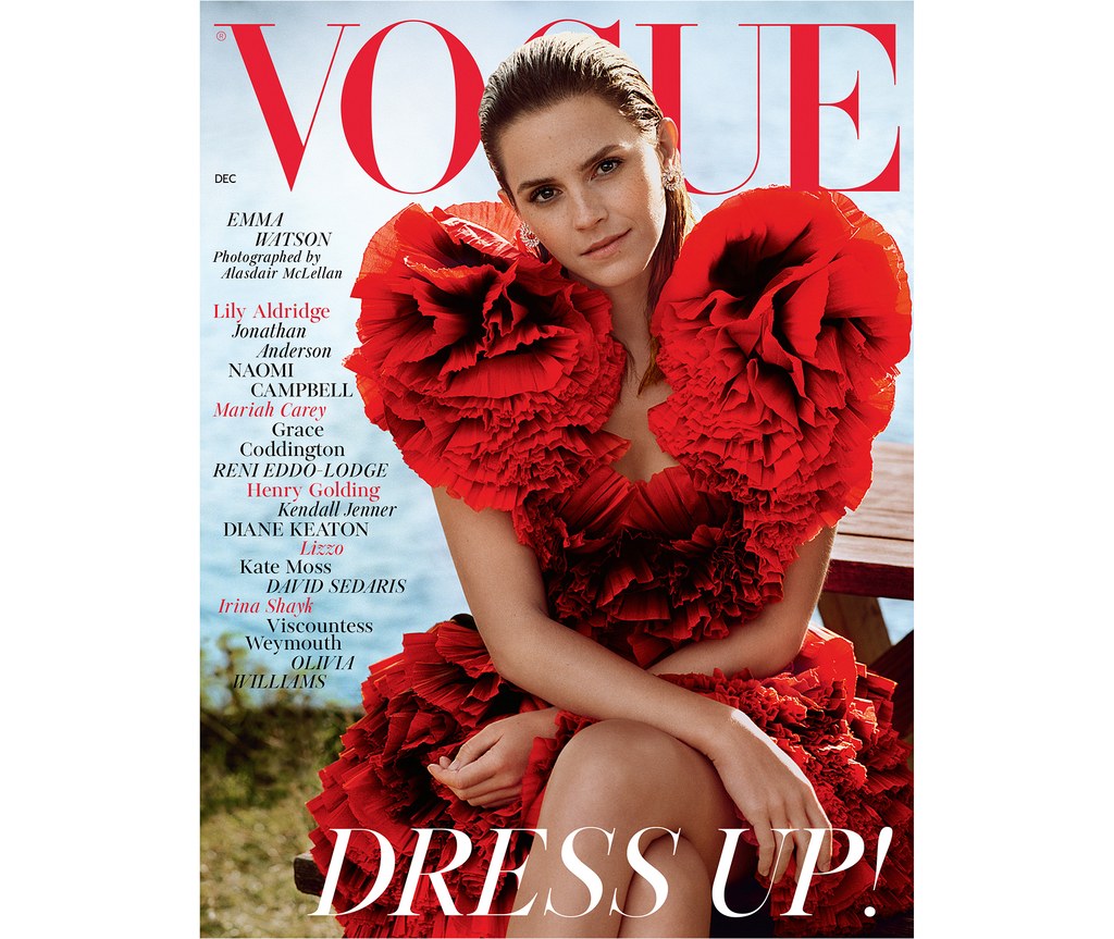 Emma Waston trên bìa tạp chí Vogue phiên bản Anh.&nbsp;