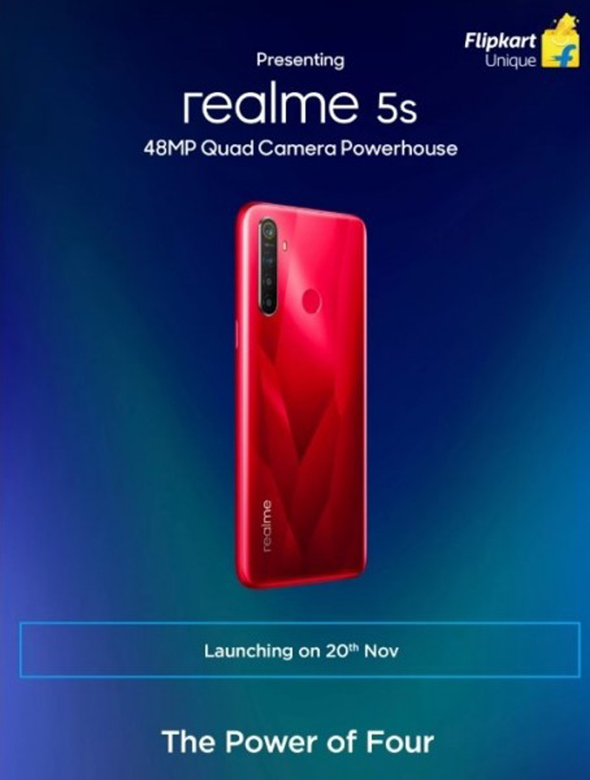 Realme 5s sắp “phá đảo” iPhone 11 Pro với 4 camera sau - 1