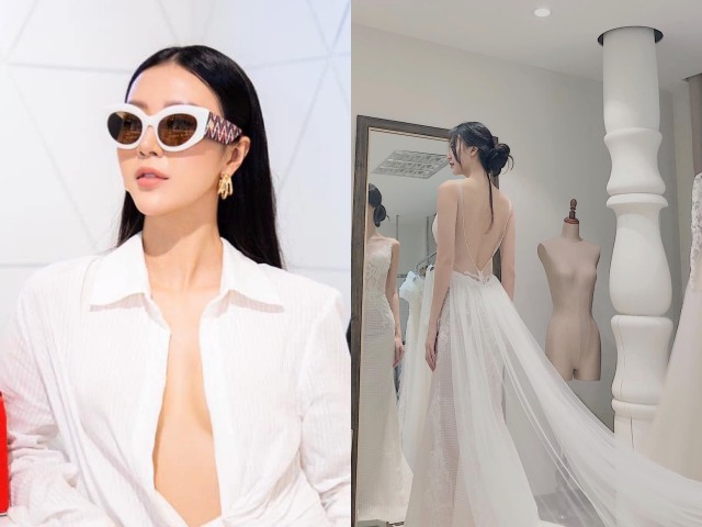 Đời sống Showbiz - "Hot girl cổ vũ World Cup" mặc váy cưới gợi cảm, úp mở chuẩn bị lên xe hoa