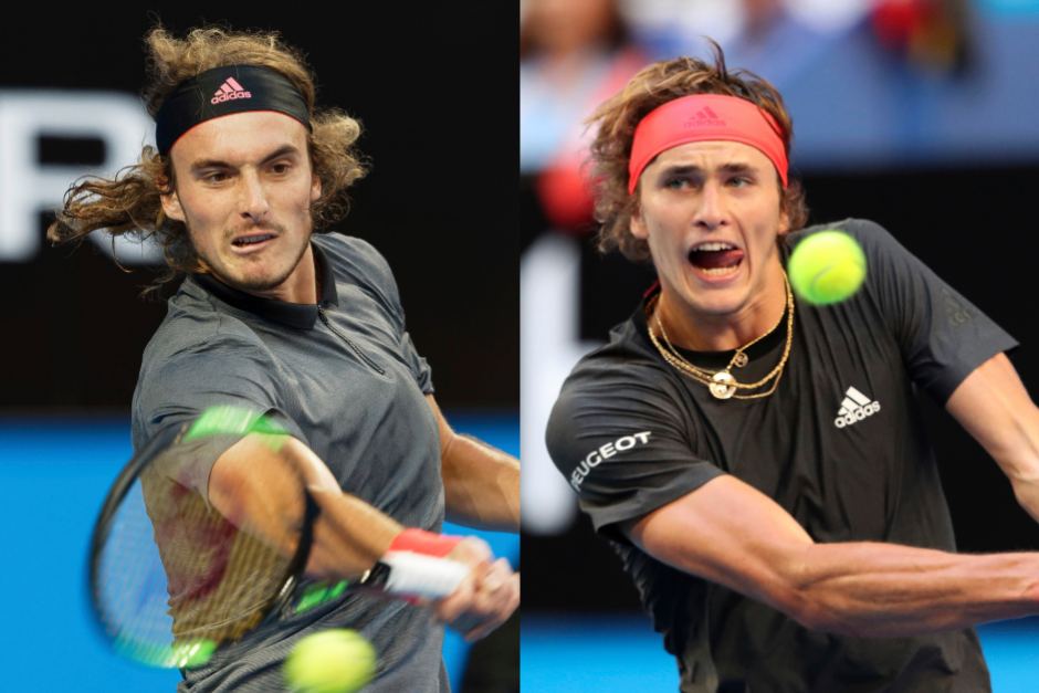 Tsitsipas (trái) chơi thăng hoa