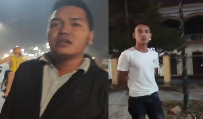 Hai đối tượng tham gia ngăn cản việc người tham gia giao thông làm việc với CSGT