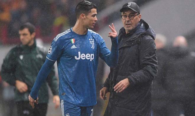 Ronaldo có thời điểm bị cho là không hài lòng với HLV Sarri
