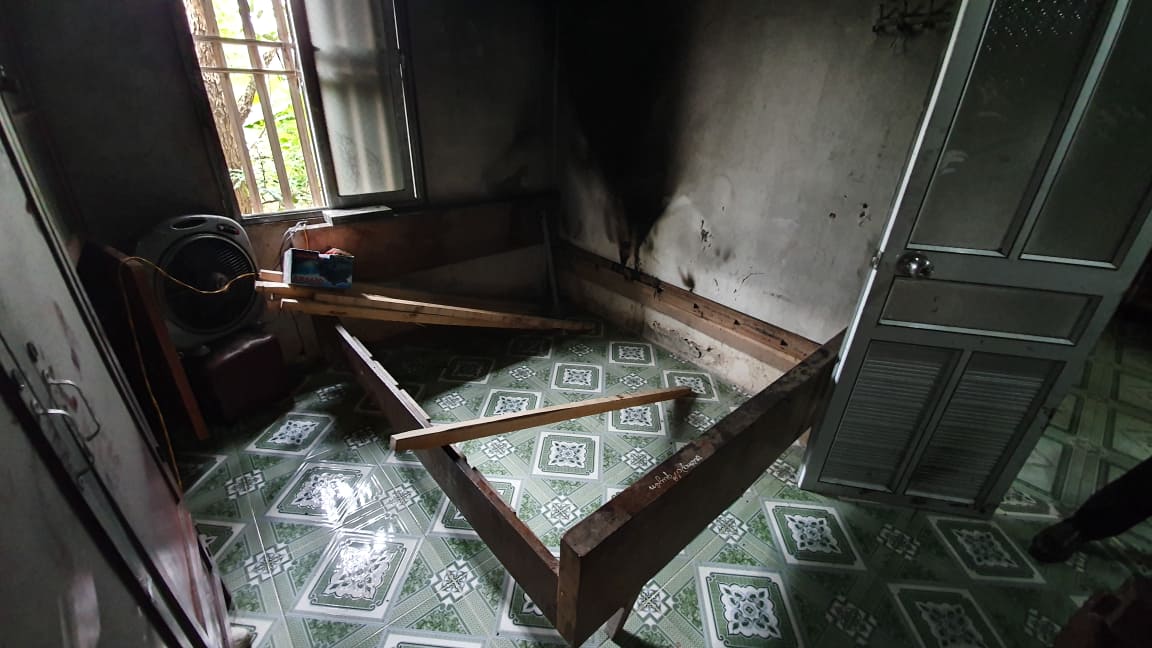 Chiếc giường nơi Cường sát hại rồi đốt xác chị P.