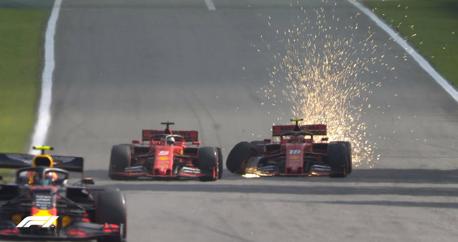 Ferrari kết thúc cuộc đua thất vọng khi hai tay đua của họ va chạm với nhau trên đường đua