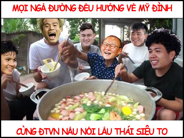 Tranh vui - Thầy trò HLV Park Hang Seo nấu "lẩu Thái" chiêu đãi fan hâm mộ