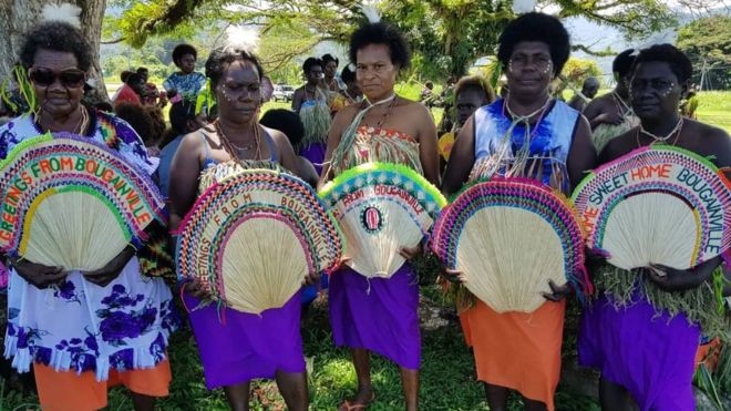 Phụ nữ Bougainville dự một lễ kỷ niệm hòa giải diễn ra trong tháng 11. Ảnh: Getty Images
