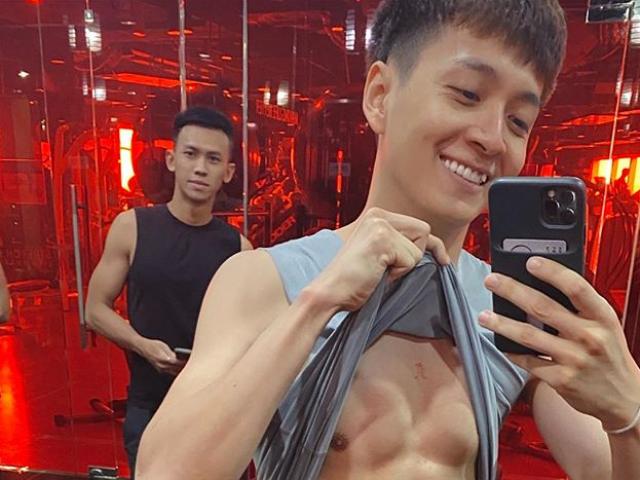 Bị chê bụng mỡ, Ngô Kiến Huy khoe body sáu múi
