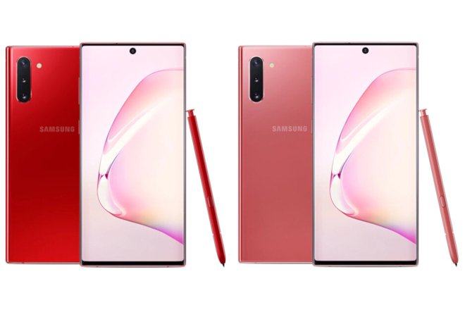 Samsung bất ngờ tung thêm phiên bản màu Đỏ và Hồng cho Galaxy Note 10 - 1