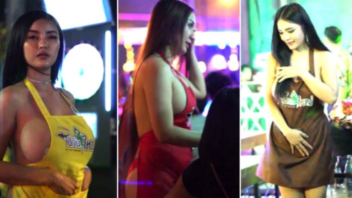 Hình ảnh các nữ tiếp viên quán bar được cắt từ video