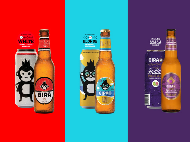 Bira 91 nhắm đến đối tượng người thành thị trẻ, vì vậy hình ảnh khỉ Mascot Bira là một nguồn cảm hứng lớn