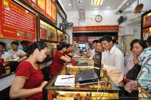 Vàng trong nước liên tục trồi sụt những phiên vừa qua. Ảnh minh họa.