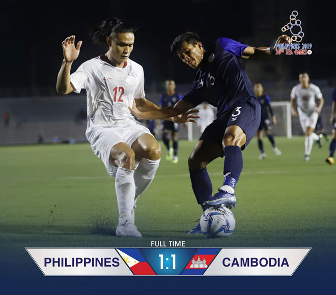 U22 Philippines và U22 Campuchia thi đấu quyết tâm