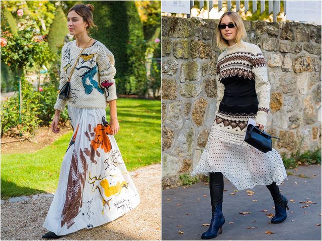 Thời trang - 3 cách để trời lạnh co ro vẫn tự tin mặc váy điệu đà