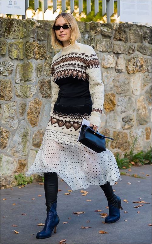 3 cách để trời lạnh co ro vẫn tự tin mặc váy điệu đà - 6