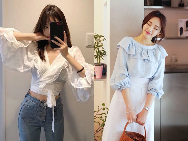 Bí quyết mặc đẹp - Bí quyết mặc áo tay bồng xinh xắn, nịnh mắt như gái Hàn