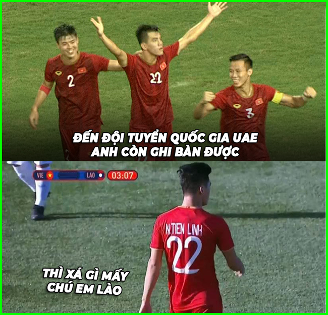 Tiến Linh có cú hattrick vào lưới U22 Lào.