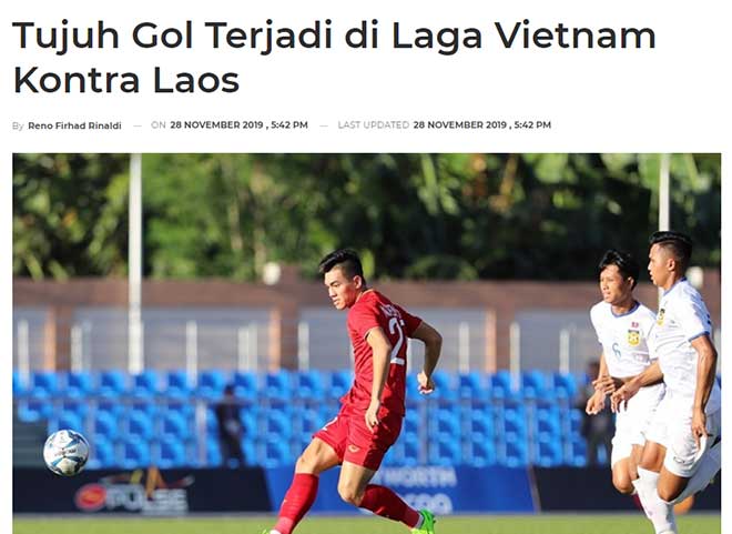 Tờ FootballStar: "Một cơn mưa bàn thắng trận Việt Nam - Lào"