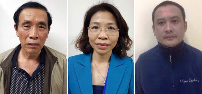 Từ trái qua phải: Nguyễn Tiến Học, Phạm Thị Kim Tuyến và Lê Duy Tuấn