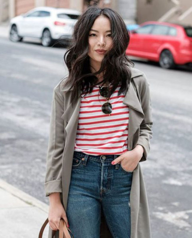 Đủ kiểu diện trang phục kẻ sọc ấn tượng, sành điệu cho mùa lạnh - 5