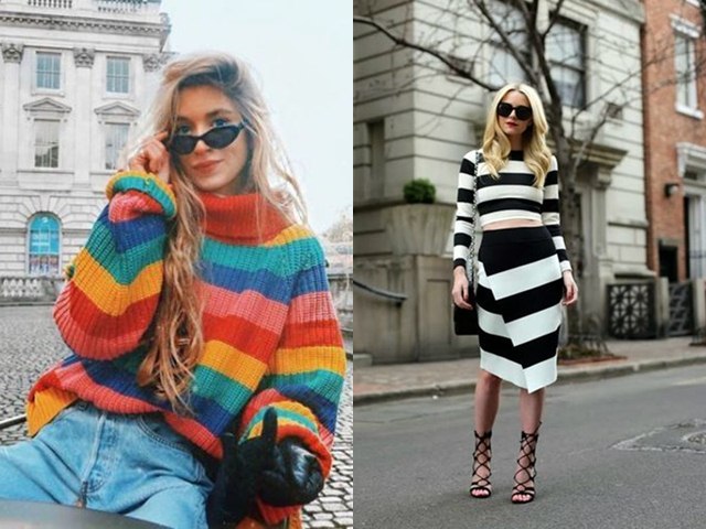 Thời trang - Đủ kiểu diện trang phục kẻ sọc ấn tượng, sành điệu cho mùa lạnh