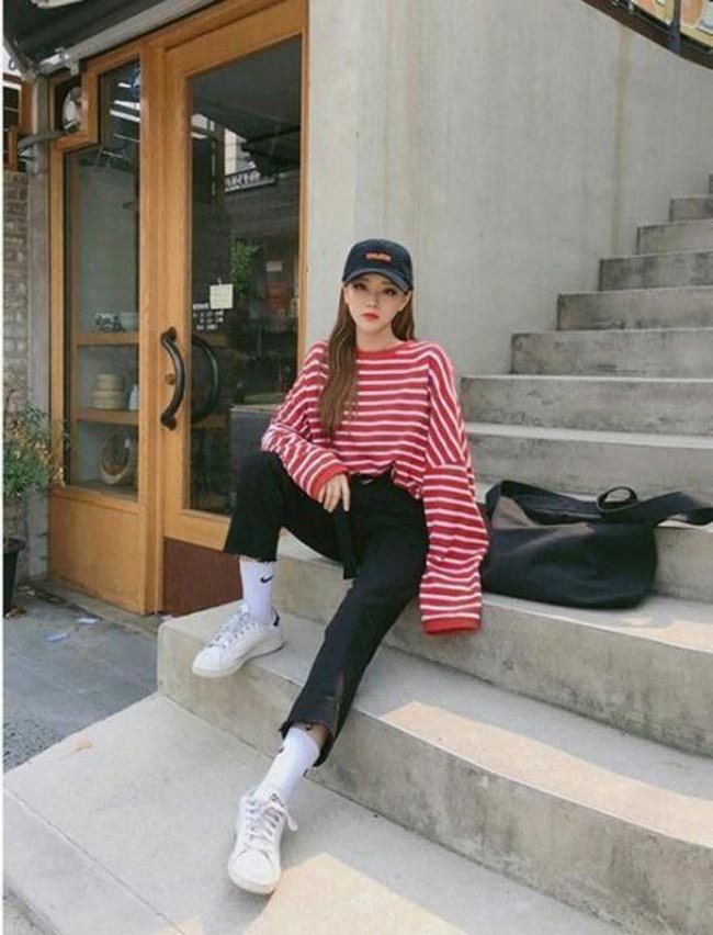 Đủ kiểu diện trang phục kẻ sọc ấn tượng, sành điệu cho mùa lạnh - 12