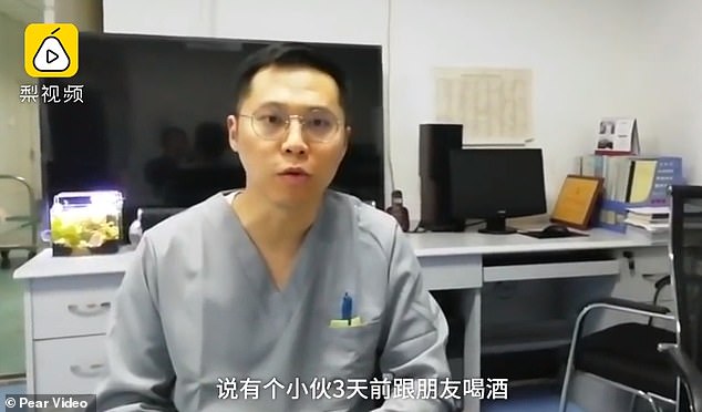 Bác sĩ Liu Xi cho biết chỉ cần một tia lửa nhỏ gần miệng cũng có thể khiến thanh niên chết thảm