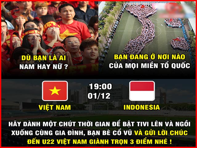 Tranh vui - Dân mạng khí thế chế ảnh trước đại chiến U22 Việt Nam vs U22 Indonesia