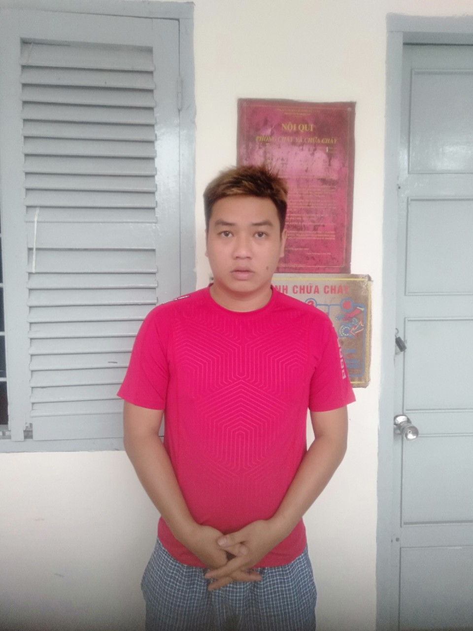 Đối tượng Khoa bị bắt giữ.