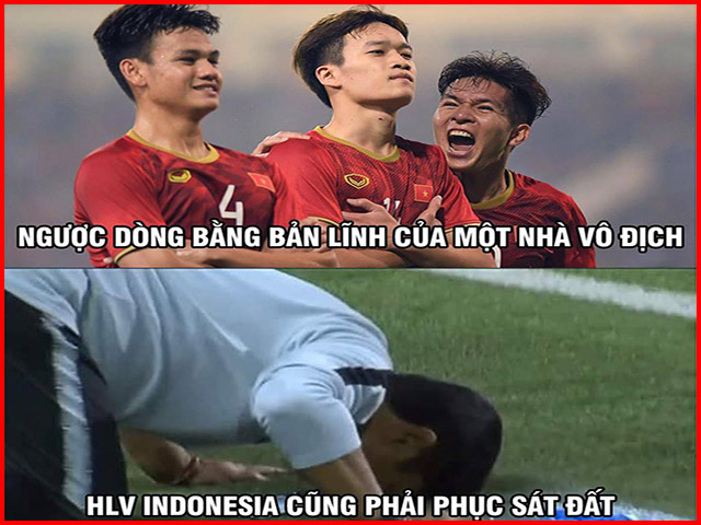 Tranh vui - Bị U22 Việt Nam hạ đẹp, HLV U22 Indonesia "phục sát đất"