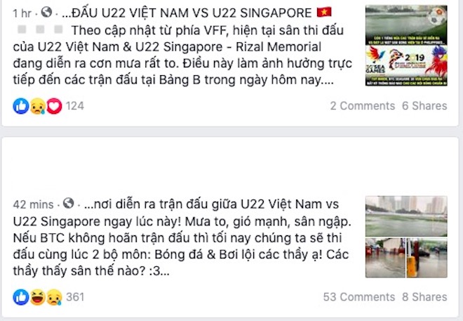 Nhìn sân U22 Việt Nam gặp U22 Singapore ngập, dân mạng nhớ tuyết Thường Châu - 6