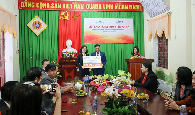 PTI trao tặng Thư viện xanh cho Trường tiểu học Kỳ Lâm, Hà Tĩnh - 1