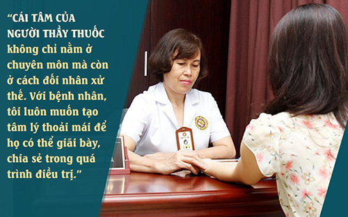 Bác sĩ Thanh Hà luôn điều trị hết sức mình vì sức khỏe của bệnh nhân