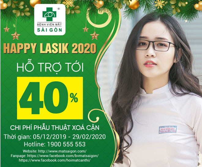 Tiết kiệm chi phí vẫn sở hữu đôi mắt sáng khi được hỗ trợ lên đến 40% tại HAPPY LASIK 2020 - 1